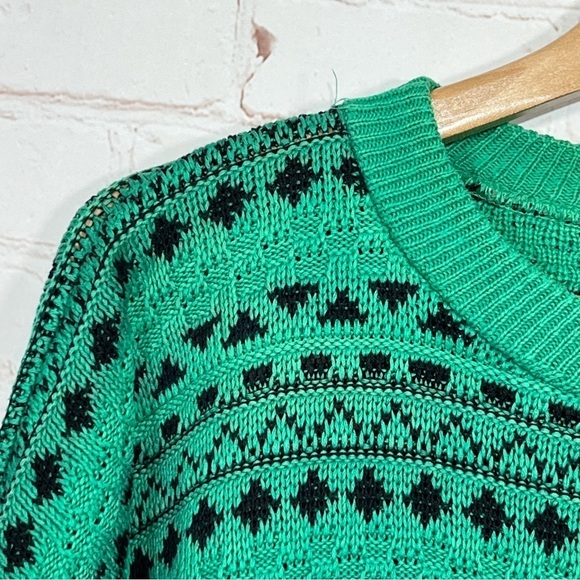Vintage Eric Rhodes Sweater Mens Size XL Green Crew Neck Long Sleeve Pullover - Picture 5 of 9